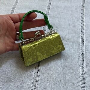 Tik.Tok Green Mini Bag with Butterfly Design
